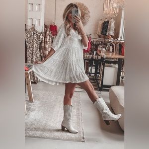 SEQUIN BABY DOLL DRESS NWT